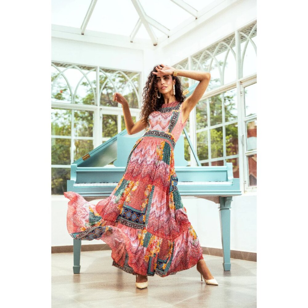 Anthropologie Bhanuni by Jyoti Alessandra Maxi Dress Sz 0